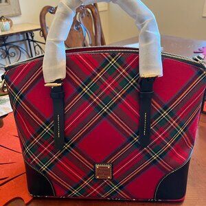 NWT Dooney &.Bourke Domed Satchel in Red Tartan